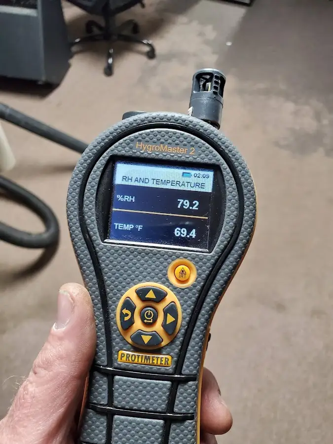 Moisture meter humidity assessment for Mold Remediation & Removal in Crete