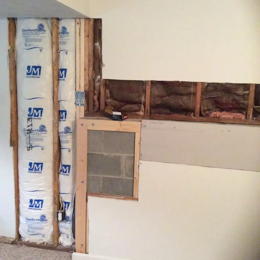Wall insulation replacement during Odor Removal & Deodorization in Crete